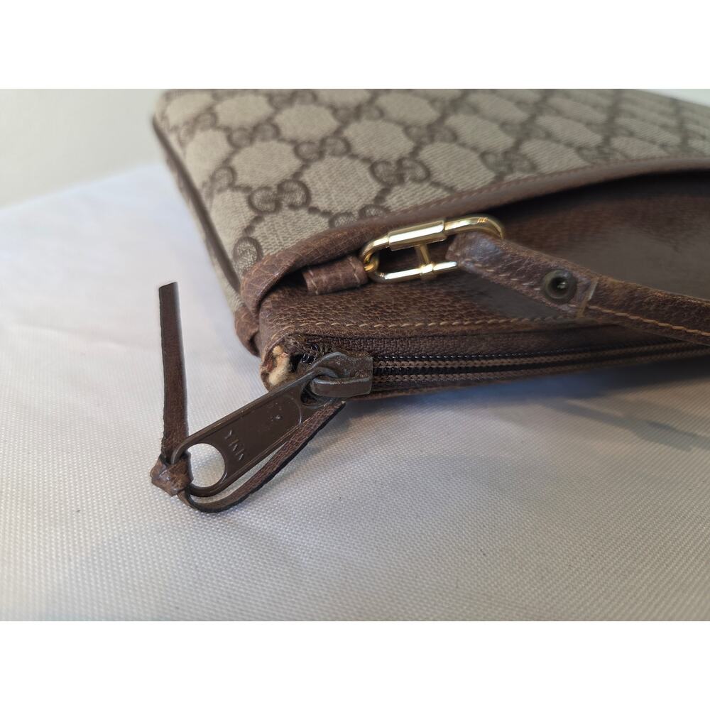 Gucci GG Canvas Web Stripe Vintage Crossbody Bag Removable strap Italy Ophidia - Picture 8 of 15